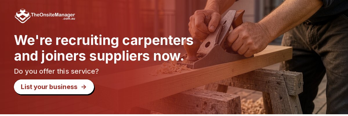 We're recruiting carpenters and joiners suppliers now. Do you offer this service? List your business