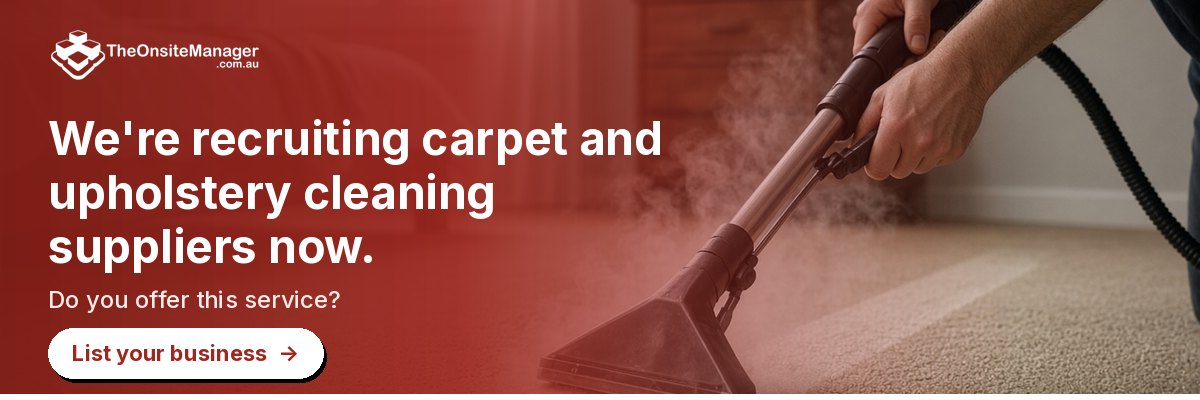 We're recruiting carpet and upholstery cleaning suppliers now. Do you offer this service? List your business
