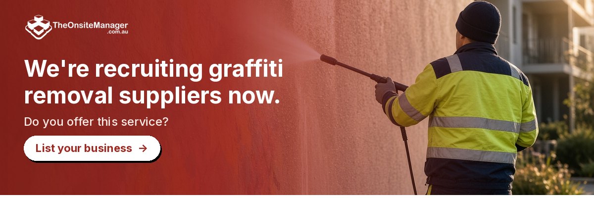 We're recruiting graffiti removal suppliers now. Do you offer this service? List your business