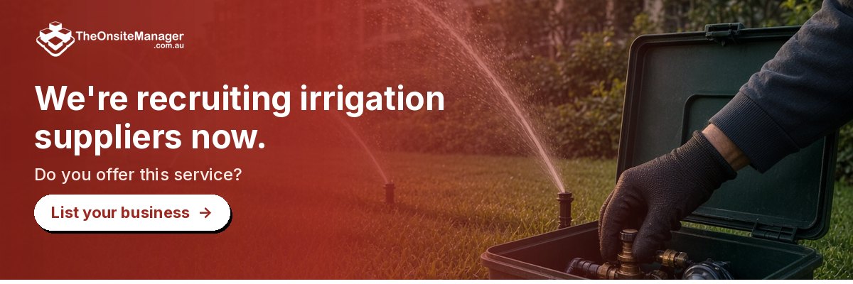 We're recruiting irrigation suppliers now. Do you offer this service? List your business