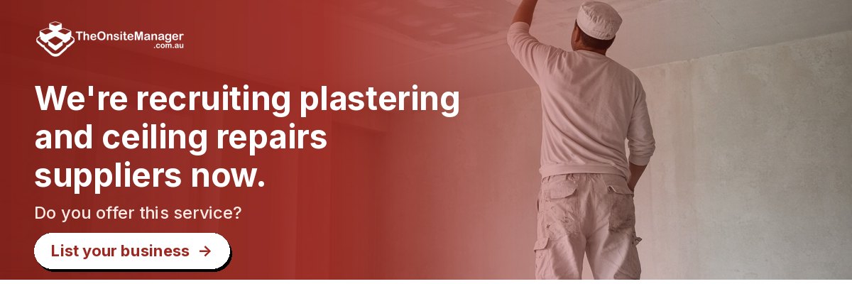 We're recruiting plastering and ceiling repairs suppliers now. Do you offer this service? List your business