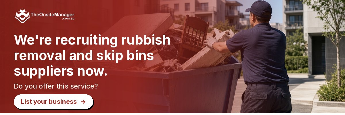 We're recruiting rubbish removal and skip bins suppliers now. Do you offer this service? List your business