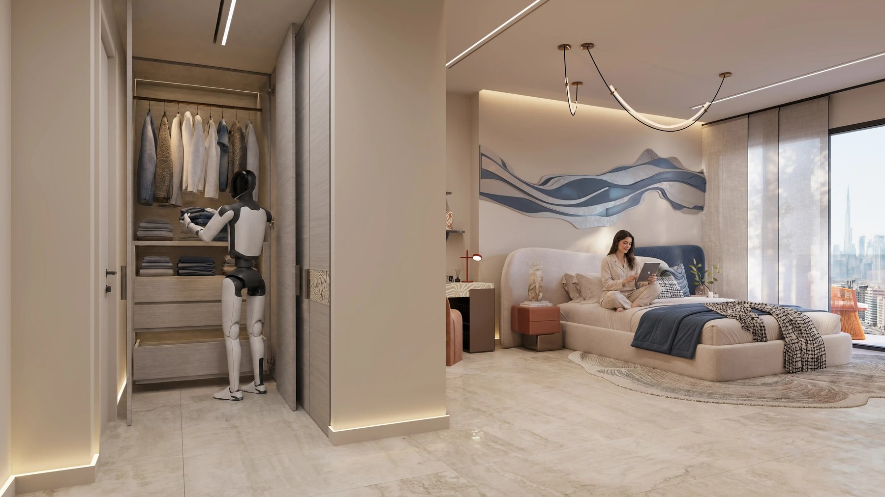 2-Bedroom Apartment at Treppan Vision, Dubailand Residence Complex — Burj Khalifa View — AUD $1,002,462